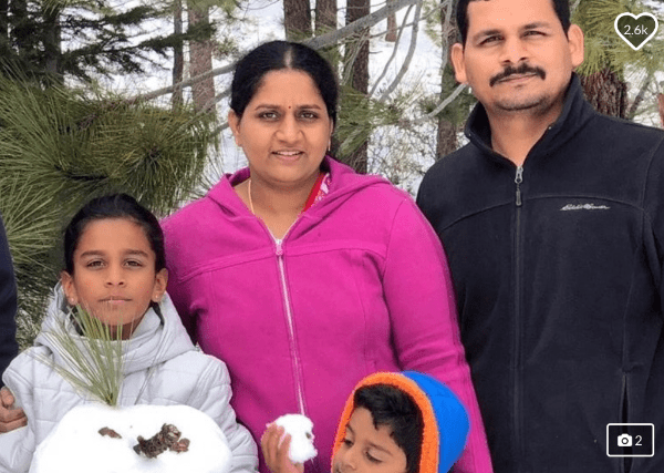 Photo of Subhash Jakkidi and family
