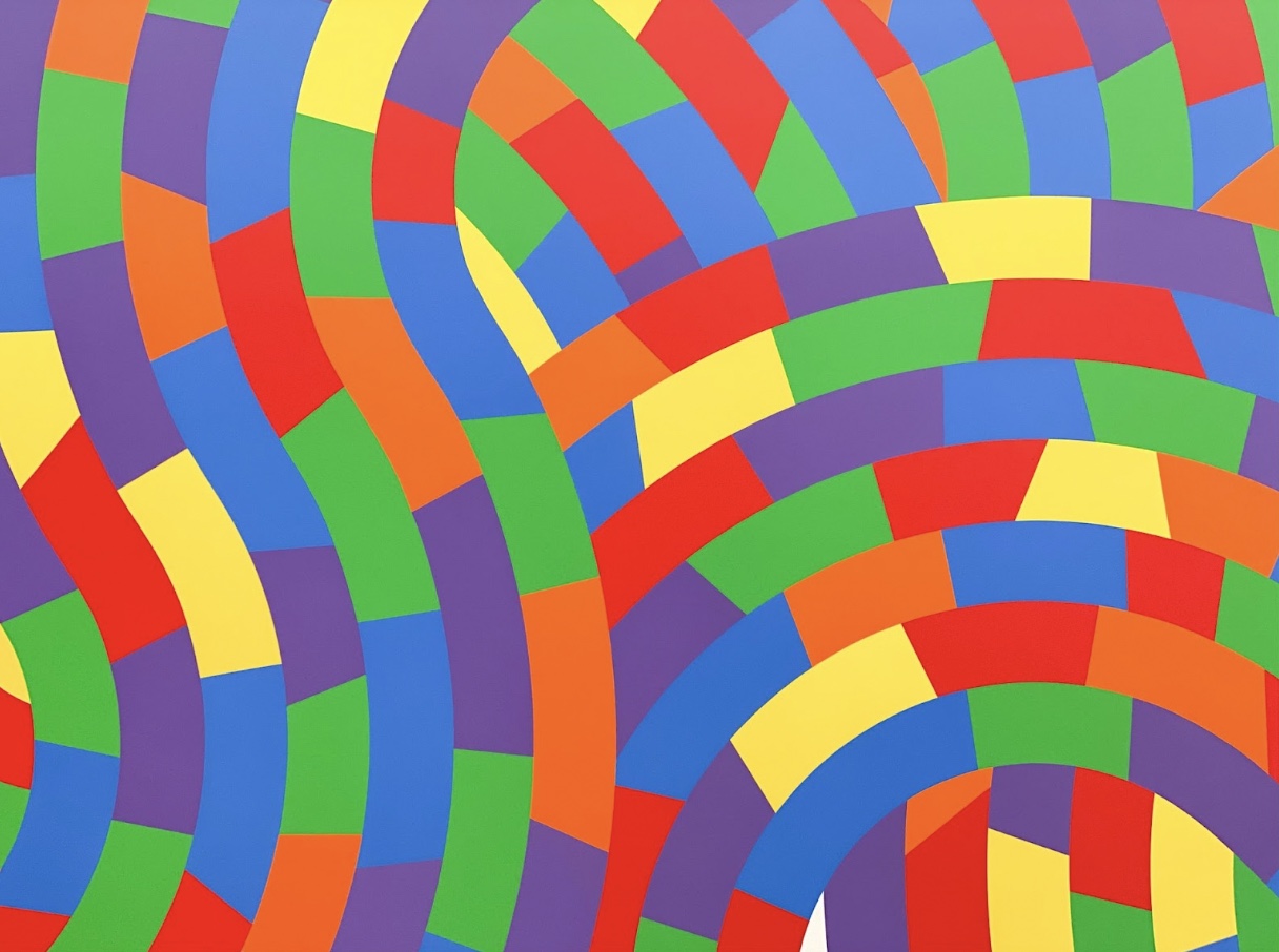 A multi-colored wavy abstract art image A multi-colored wavy abstract art image