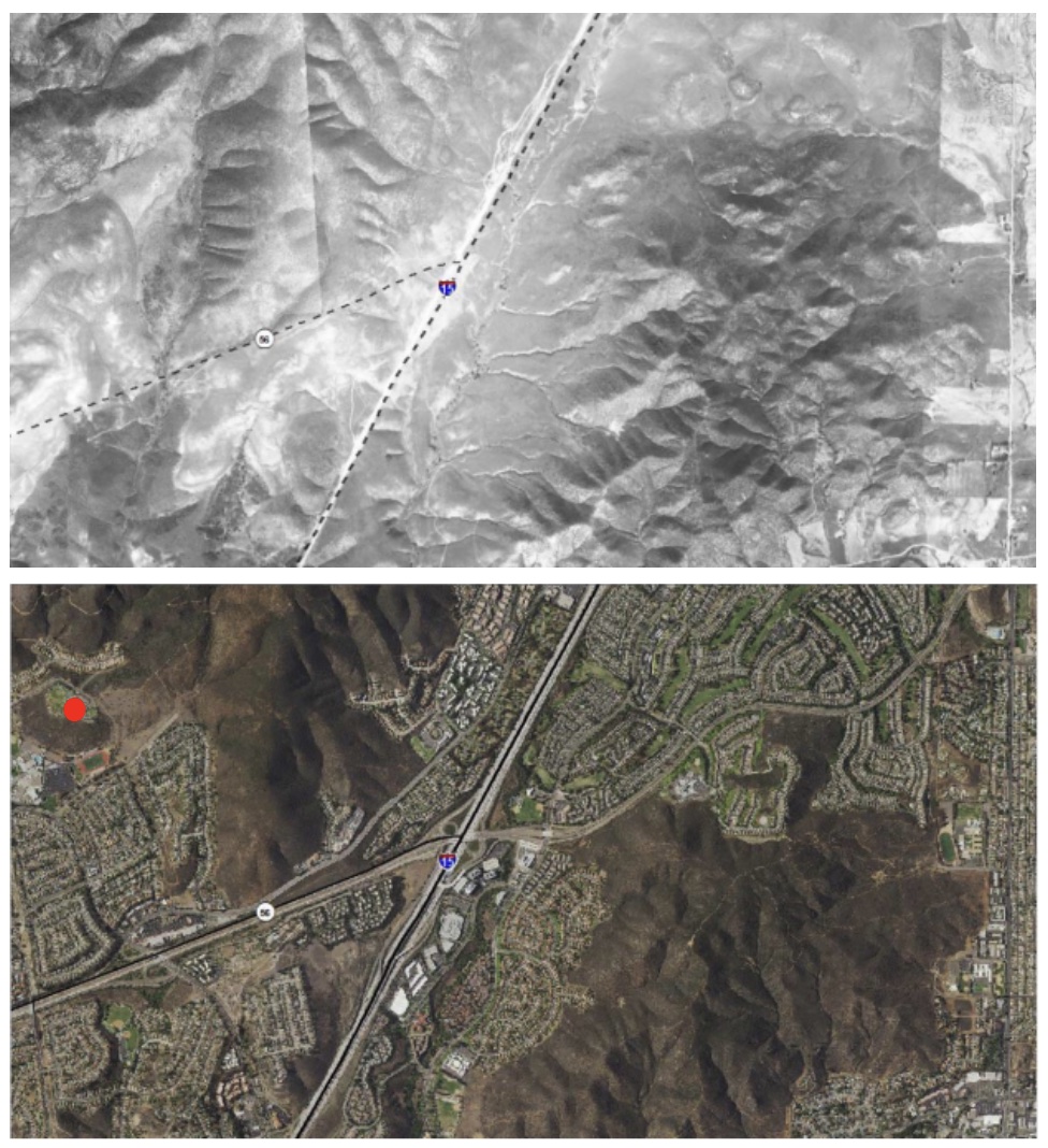 Image of two topographical maps Image of two topographical maps